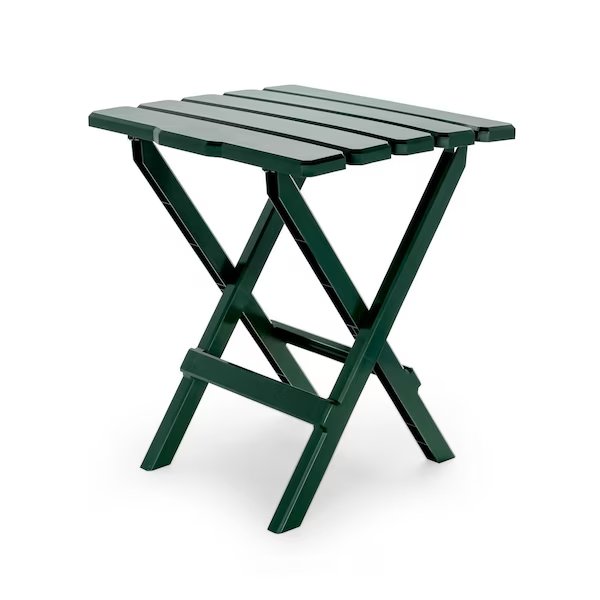 TABLE, ADIRONDACK STYLE, QUICK-FOLDING, PLASTIC, LG, GREEN, Camco, Mfr#: 51691